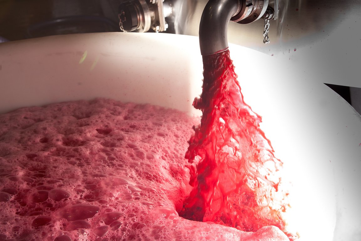 Grape juice in fermentation during the vinification - Château Grand-Puy-Lacoste
